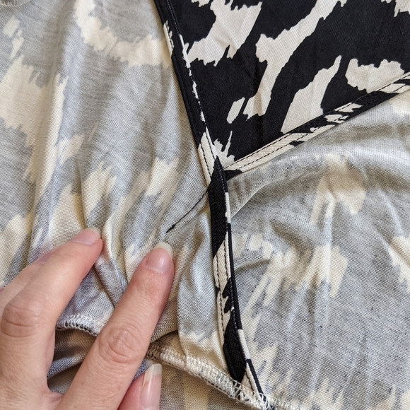 dvf Diane von Furstenberg capela faux wrap look dress black white Ikat - Picture 10 of 14